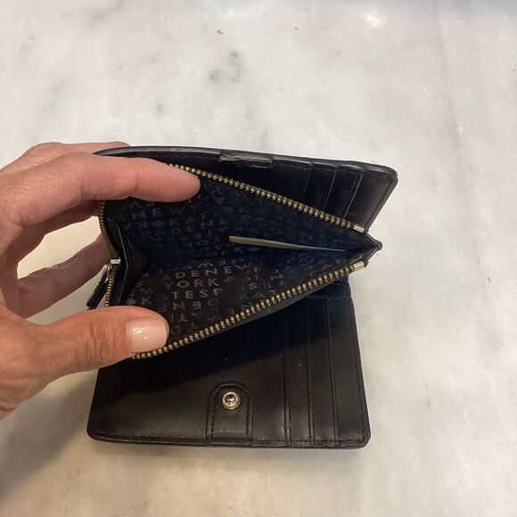 Kate Spade Black Pebble Leather Bifold Wallet - Picture 13 of 13